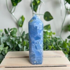 Blue Calcite Point H
